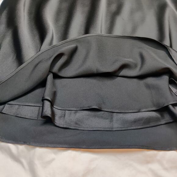 Show Me Your Mumu Jasmine Halter Midi Bias Slip Dress Black Luxe Satin Medium - Picture 6 of 16